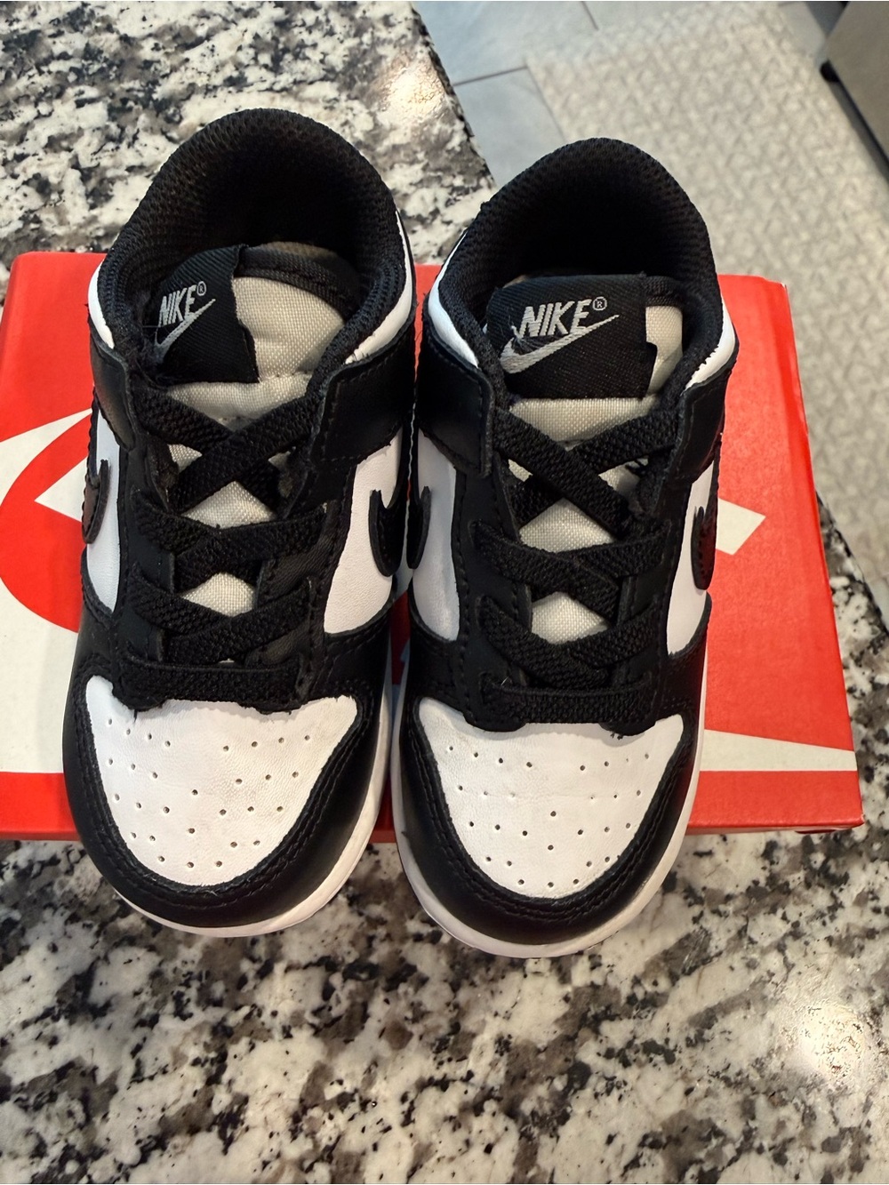 Nike Kids' Black/White Dunk Low Pandas Sneakers